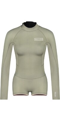 2024 Wallien Womens Nikki Van Dijk Boyleg Cut 2mm Back Zip Springsuit Wetsuit 101007 - Moon